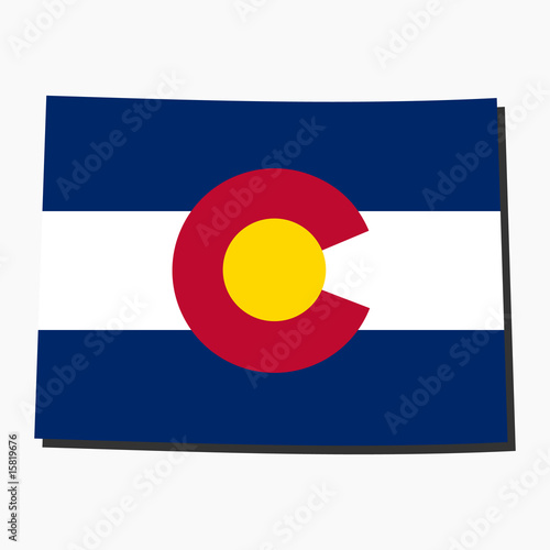 Colorado map flag