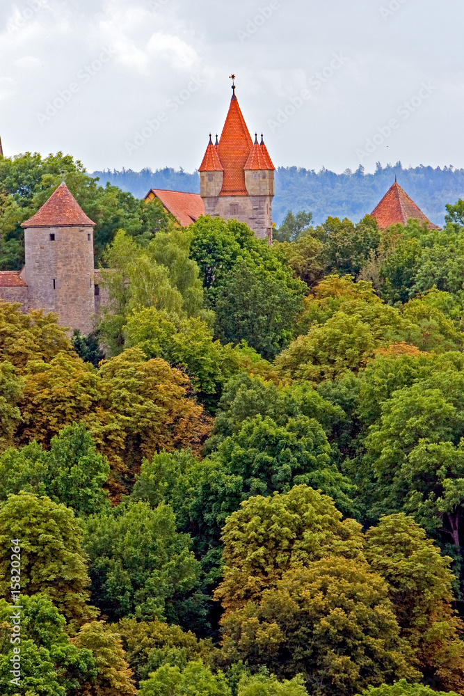 View of the city Rothenburg in Germany