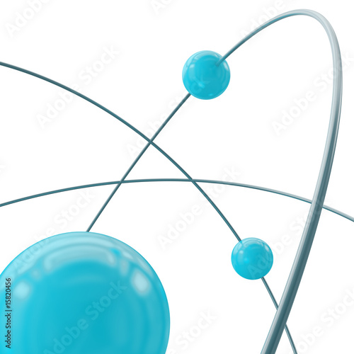 Atom orbit. Close view.