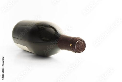 Wine Bottle red lying photo