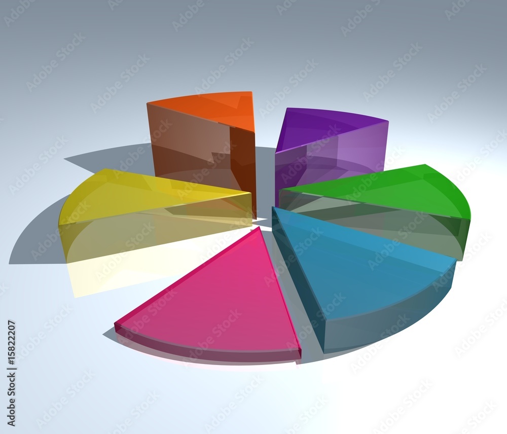 Obraz premium digital colorful pie illustration