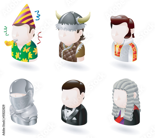 avatar people internet icon set