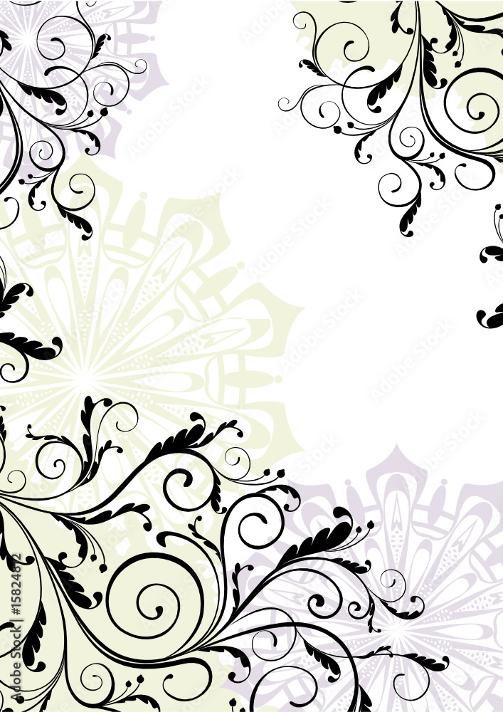 abstract floral frame with space for text abstract floral frame with space for text