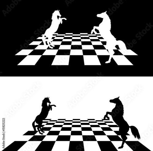 horse black and white illustration