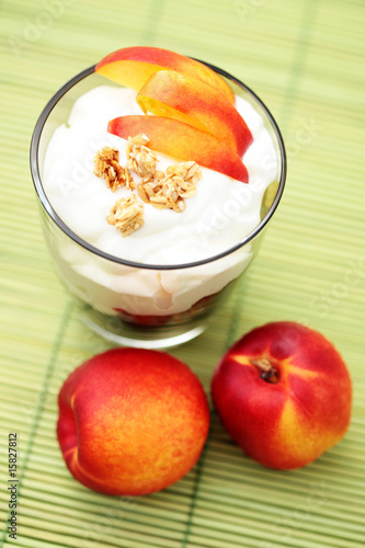 yogurt with muesli and fruit