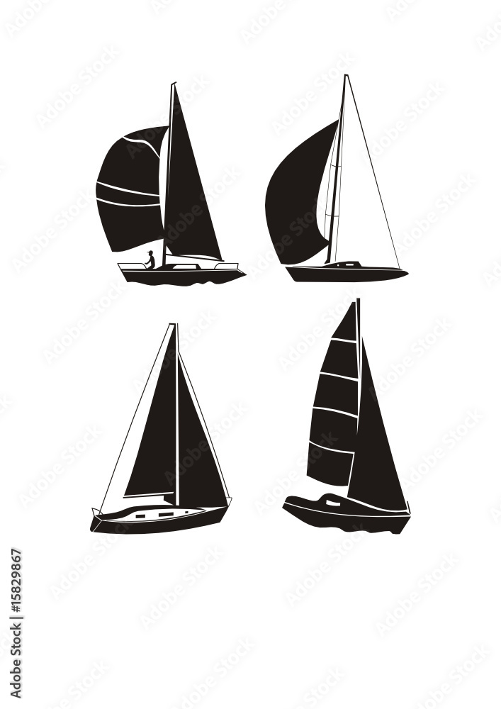 silhouette sailing vessel