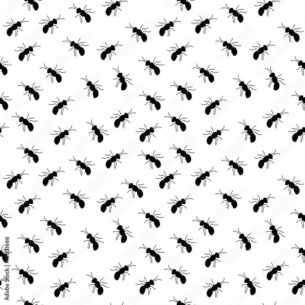 Vector seamless wallpaper with ants Vector seamless wallpaper with ants