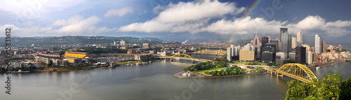 Fotografie, Obraz Panoramic View of the City of Pittsburgh