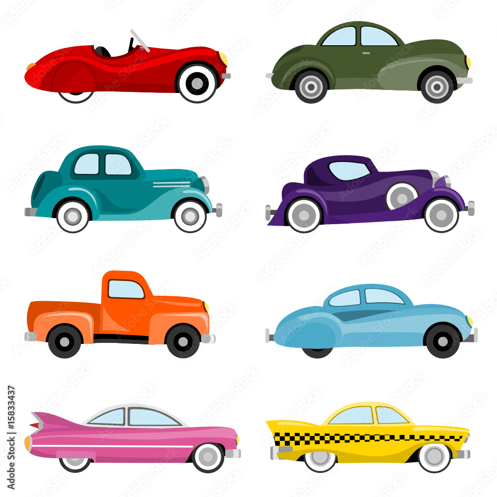 old cars vector