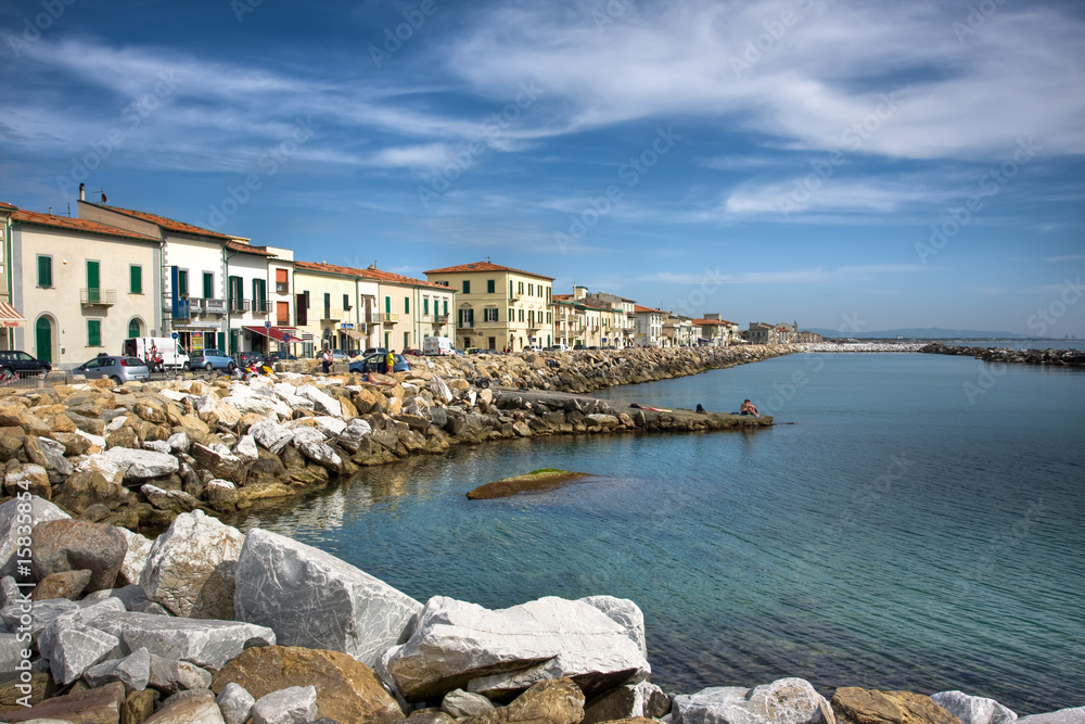 View of Marciana Marina, Italy.