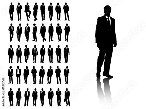 Silhouette of Business Men