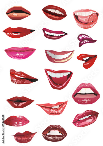 eighteen women lips