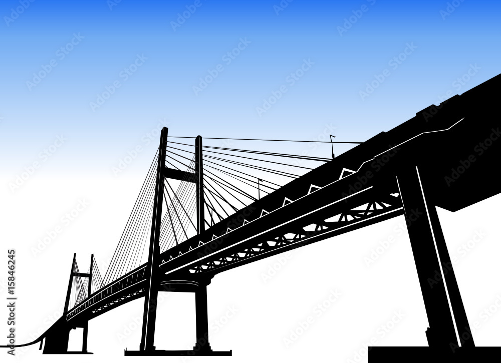 Naklejka premium bridge vector