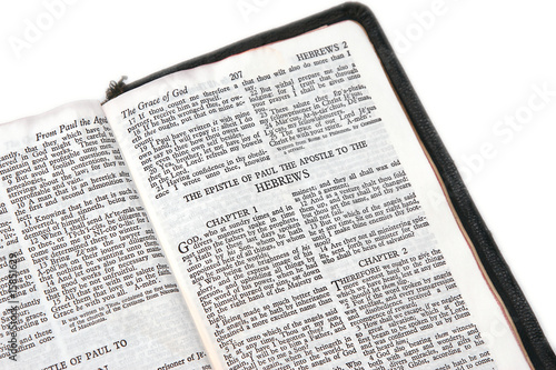 bible open to hebrews