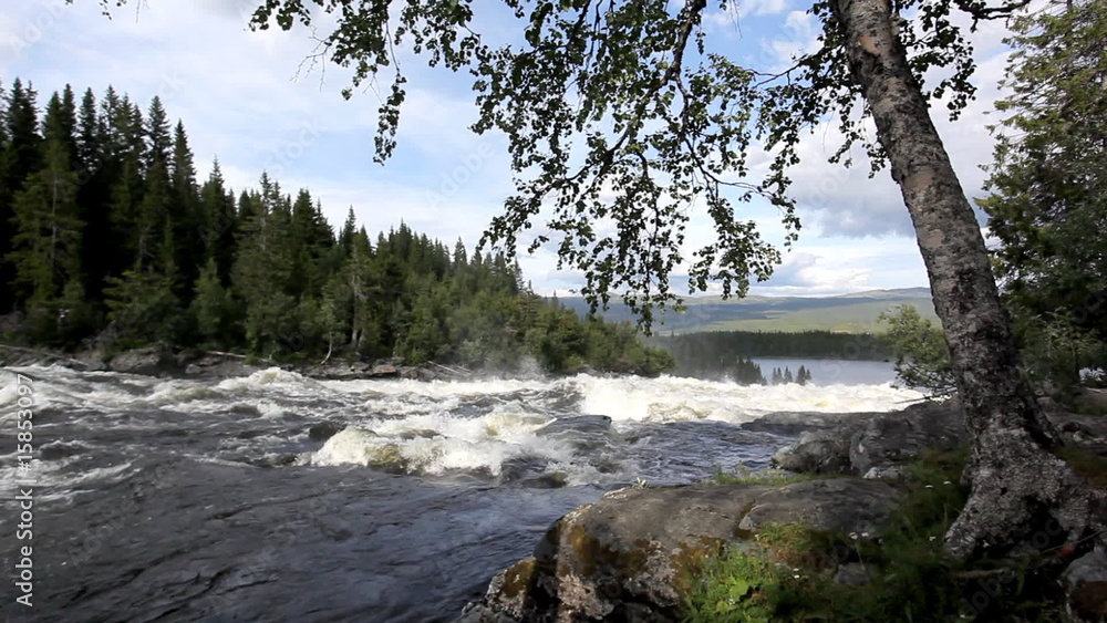 Waterfall in Sweden Waterfall in Sweden