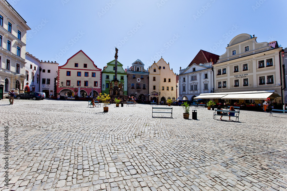 Krumau, Tschechien. Ansicht der Stadt