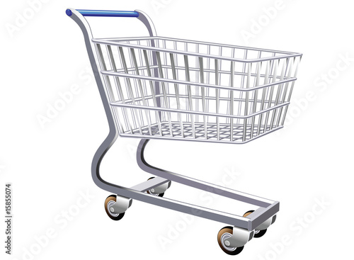 Canvas illustration of a stylized shopping cart