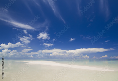 Sandy white beach on tropical island © AHMAD FAIZAL YAHYA