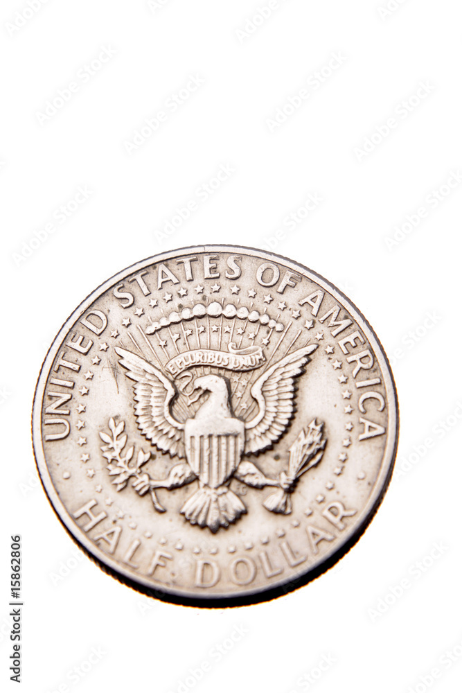 American coin isolated on white American coin isolated on white