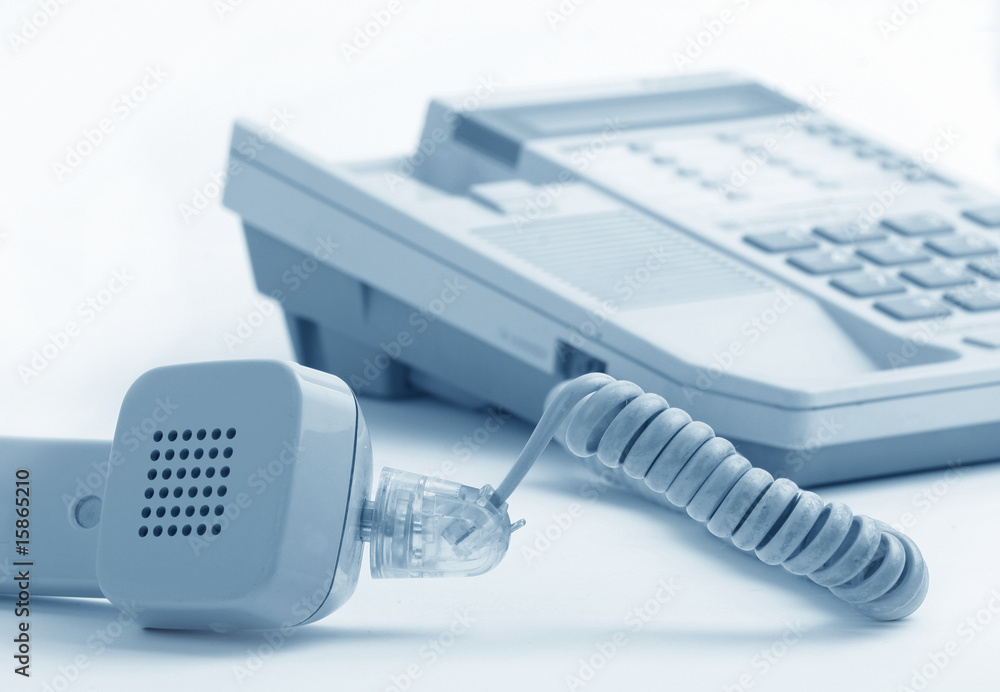 Phone receiver in the office Phone receiver in the office