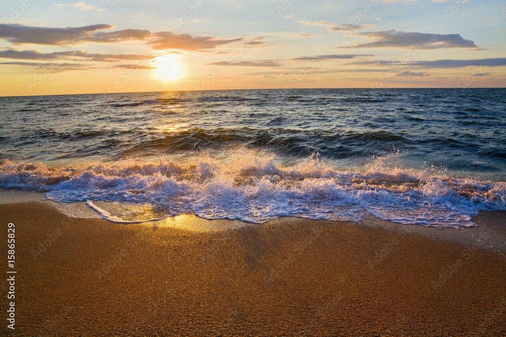 Sea sunset surf wave