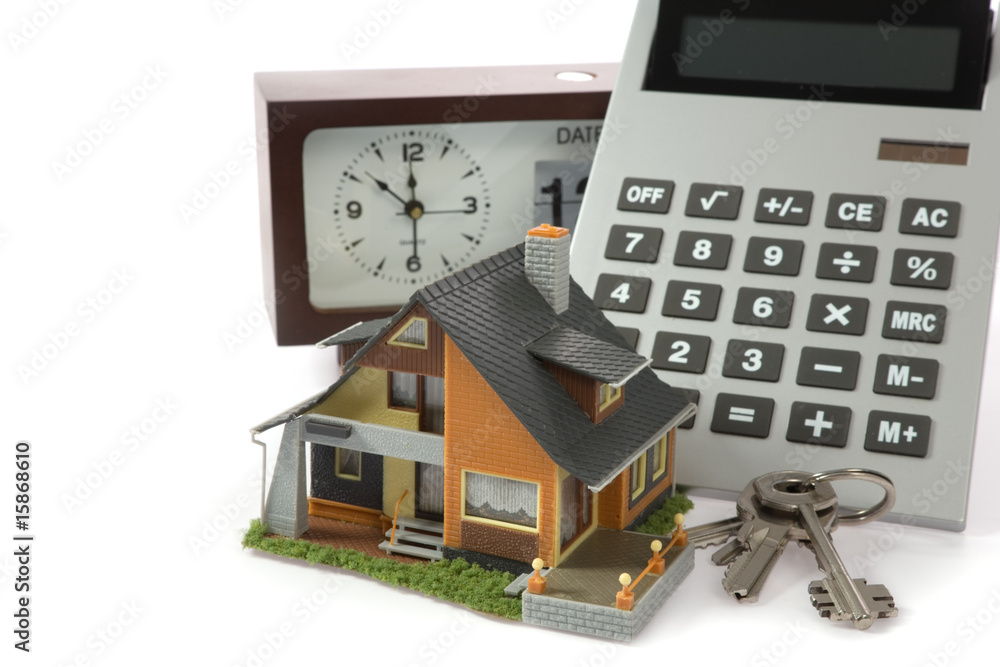 Fotografie Concept  real estate isolated on white background