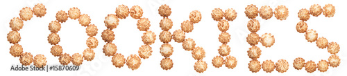 Tableau sur toile Cookie isolated on white background.