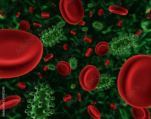 Virus and blood cells B