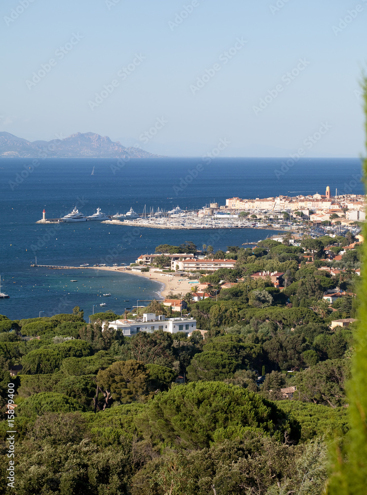 Saint-Tropez, view from surrounding hills