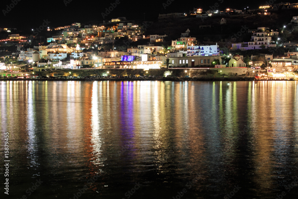 Mykonos Town At Night