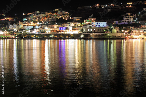 Mykonos Town At Night © Georgios Alexandris