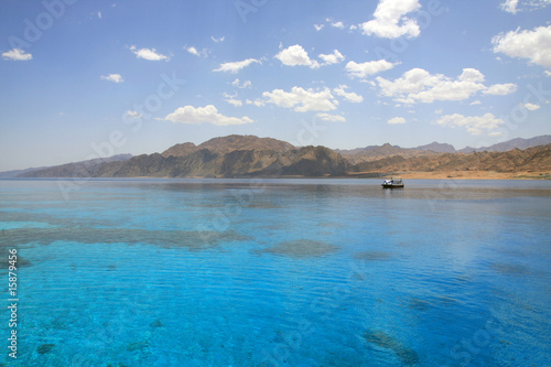 Landscape of Dahab lagoon. Egypt. Red Sea. photo