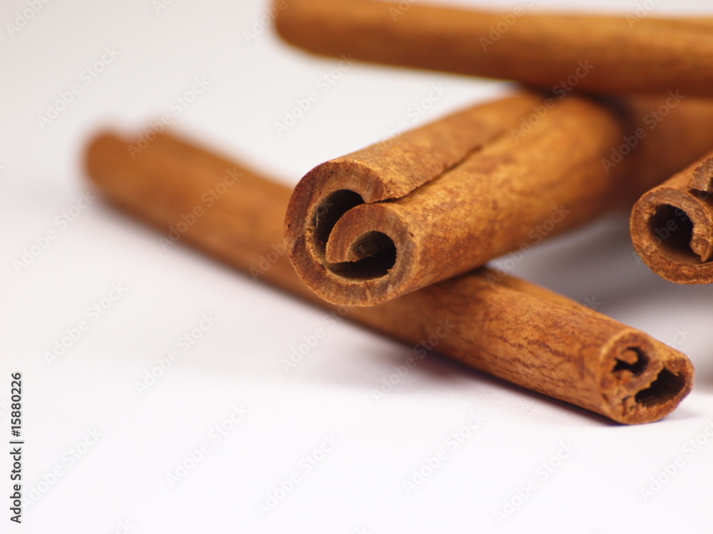 Cinnamon bark isolated on a white background