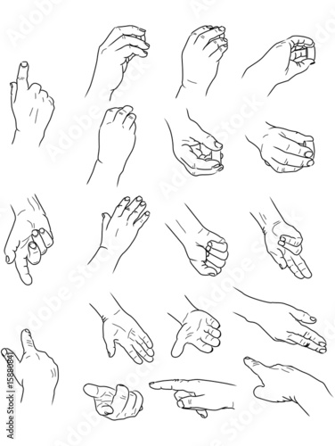 various hand poses