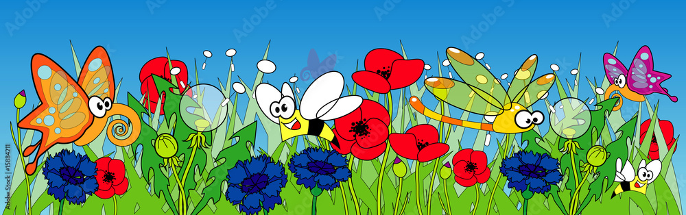 summer meadow illustration summer meadow illustration