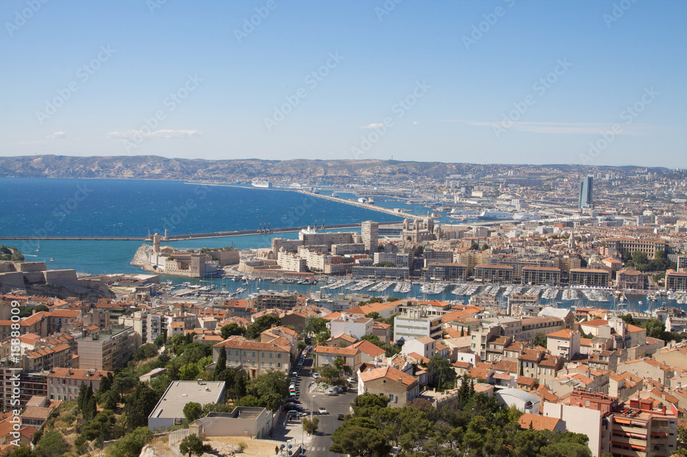 Rooftop view of Marseille, France