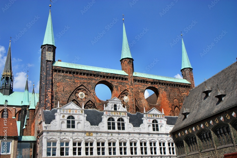 Fototapeta premium Rathaus in Lübeck