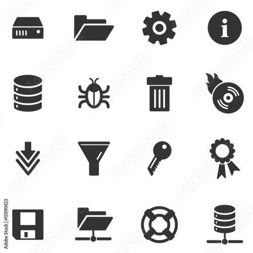 Server black web icons