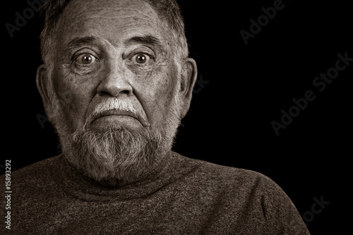 Elderly Man With A Worried Look