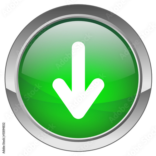 Orb button with Download symbol (green)