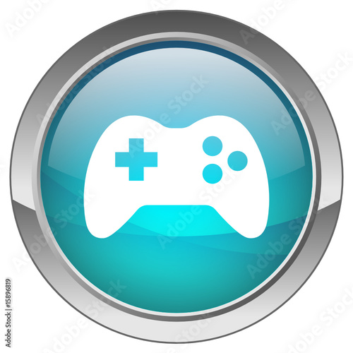 Orb button with Console symbol (blue)