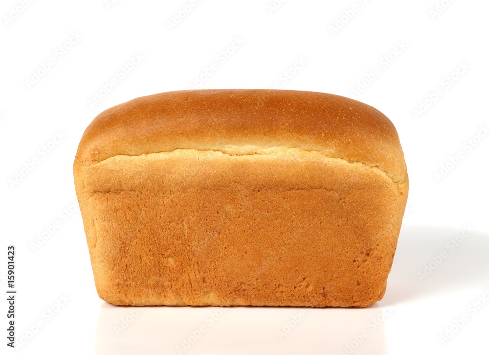 Loaf of white bread made of wheat flour Loaf of white bread made of wheat flour