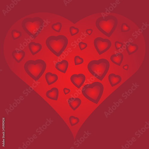 Background with red hearts