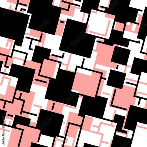Retro black and red seamless rectangles background