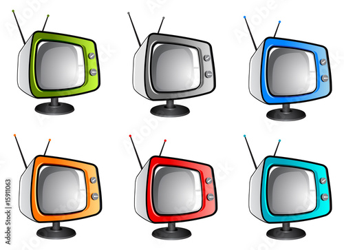 Old tv television (vector)