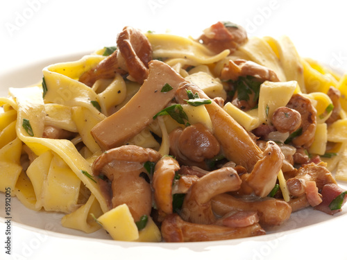 Pfifferlinge mit Bandnudeln