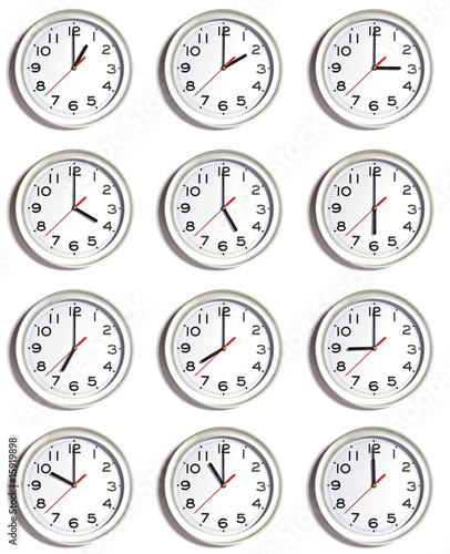 Wall of clocks