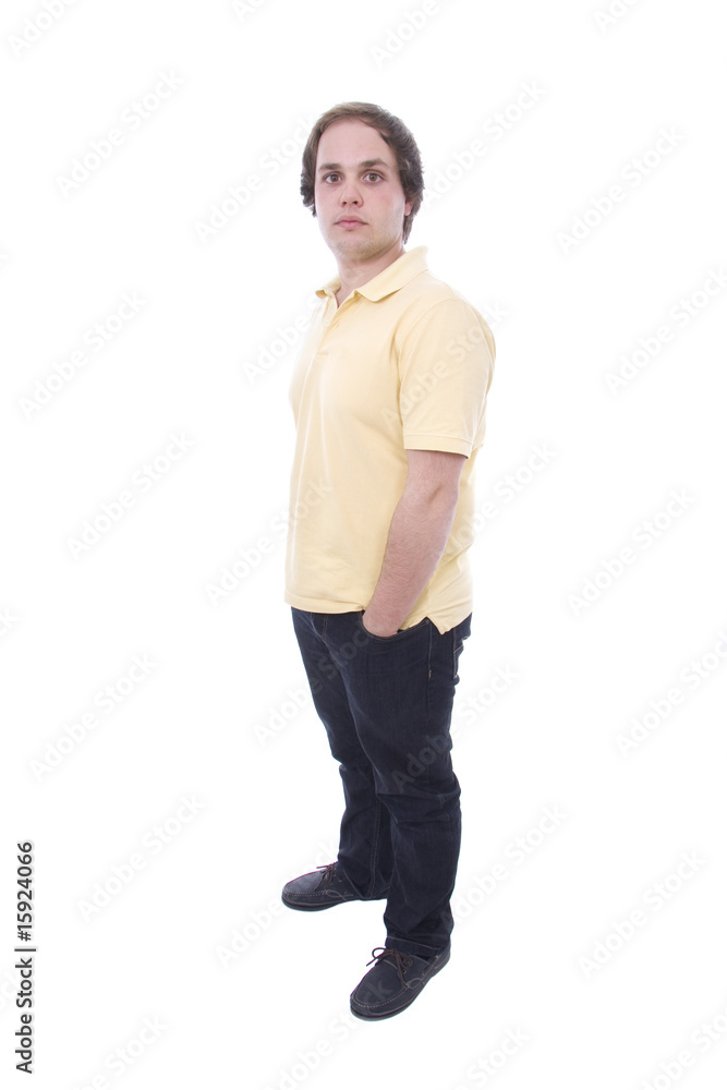 young casual man full body in a white background young casual man full body in a white background