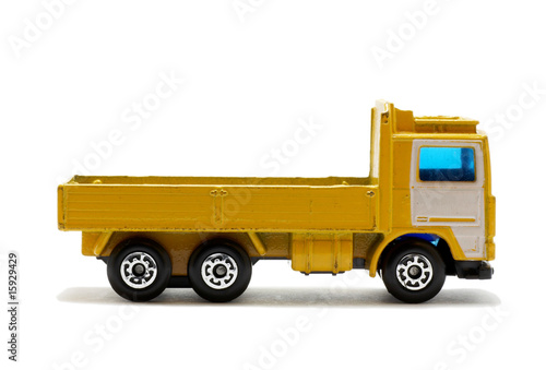 isolated toy truck.