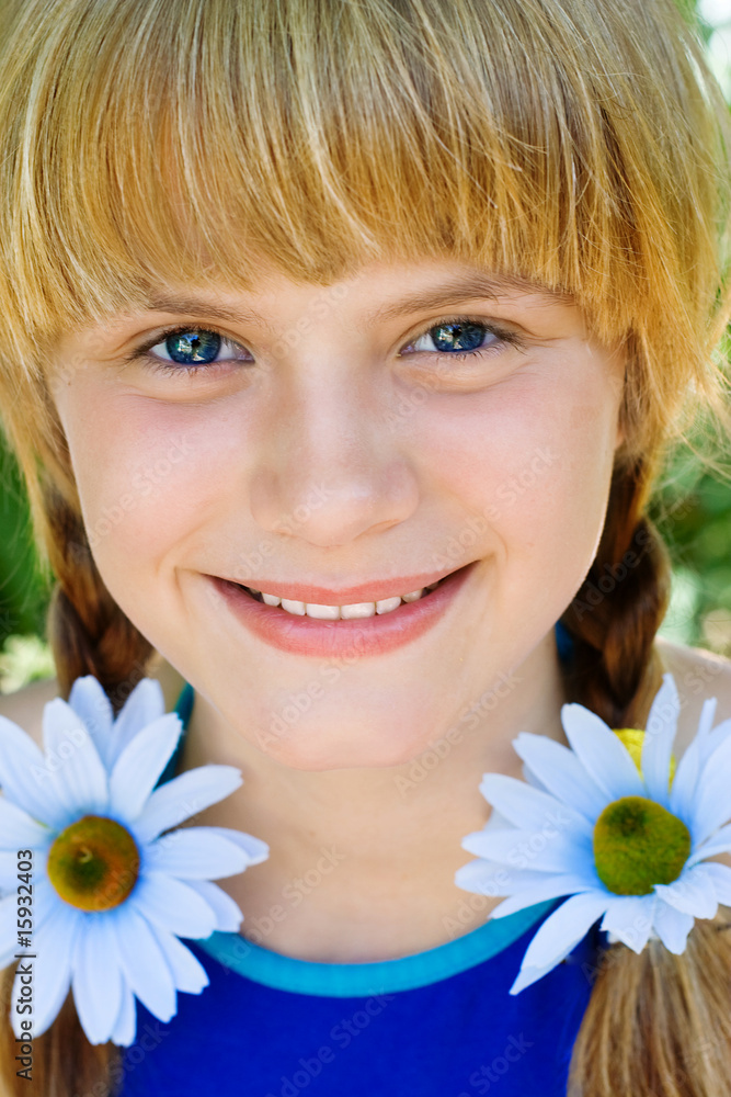 the girl with camomiles the girl with camomiles
